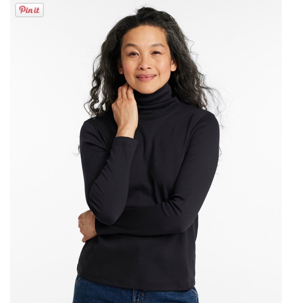 L.L. Bean Women's Pima Cotton Turtleneck, Long-Sleeve